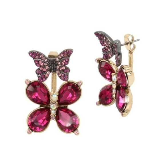 Betsey Johnson Jewelry - Betsey Johnson BUTTERFLY CUFF EARRINGS